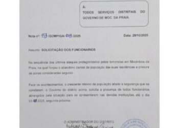 A frieza administrativa de Sérgio Domingos Cipriano em Mocímboa da Praia – Quando a segurança se torna um privilégio e a vida do outro é um descartável