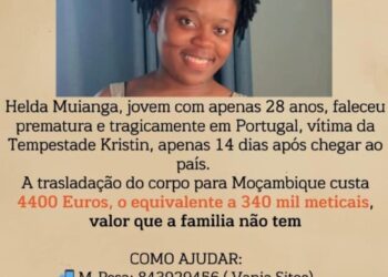 Tempestade em Portugal tira à vida de jovem moçambicana e família pede ajuda para repatriar o corpo